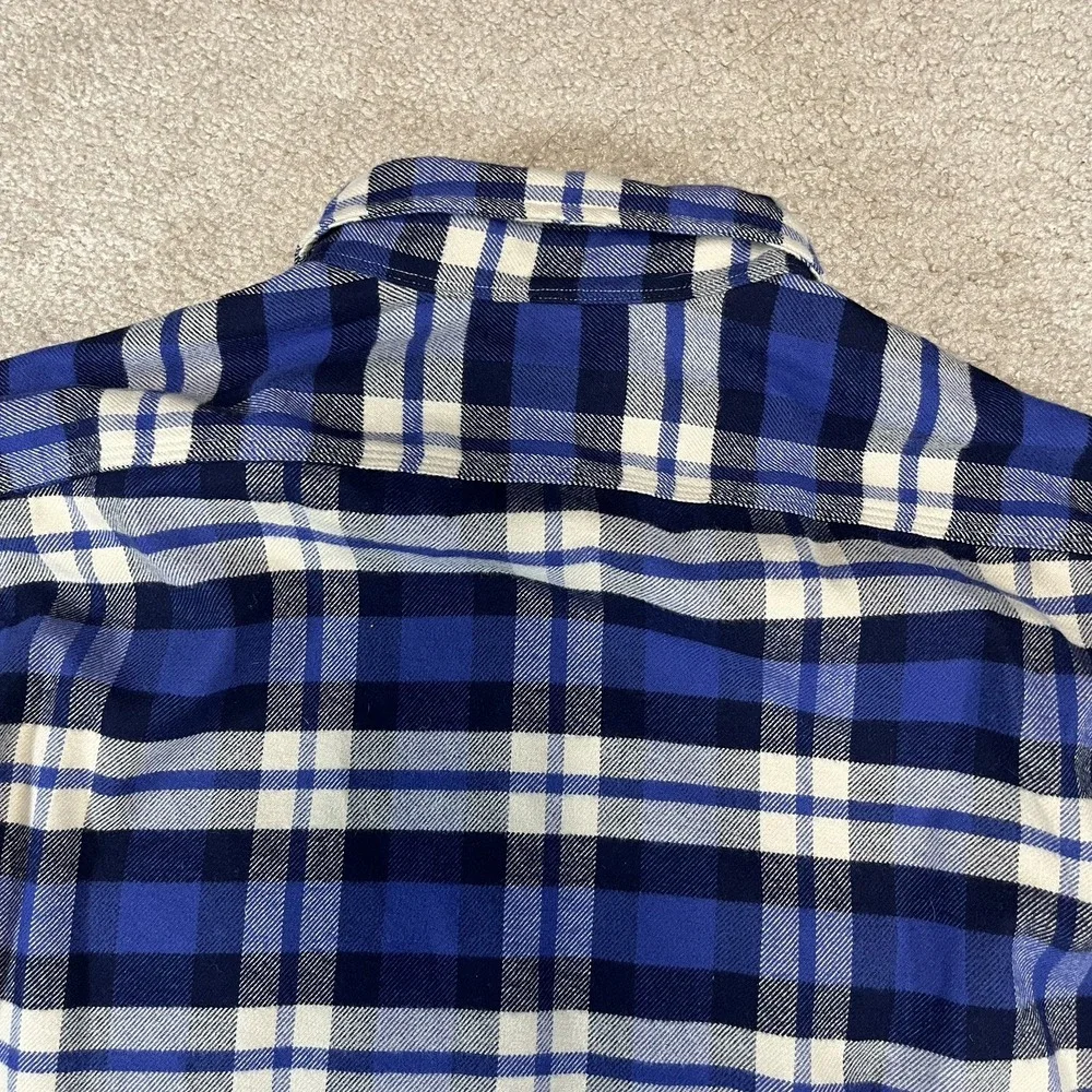 POLO RALPH LAUREN CLASSIC FIT PERFORMANCE FLANNEL SHIRT BLUE MENS 2XL EUC